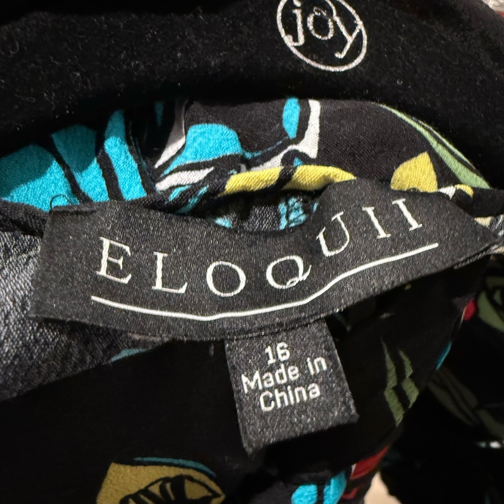 Eloquii Black Floral Dress - Picture 2 of 2